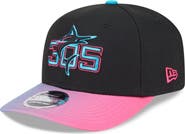 New Era Men's New Era Black/Pink Miami Marlins 2025 City Connect 9SEVENTY Adjustable Hat