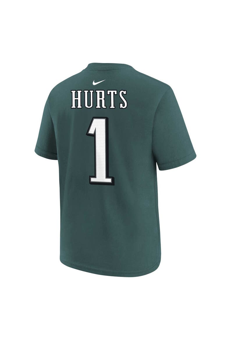 Youth Nike Jalen Hurts Midnight Green Philadelphia Eagles Player Name & Number T-Shirt, Alternate, color, Green