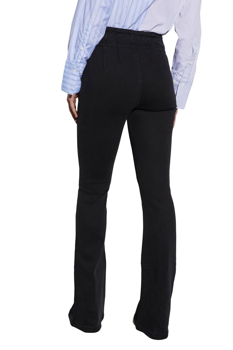 Dorian Ultrahigh Waist Bootcut Jeans, Alternate, color, BLACK