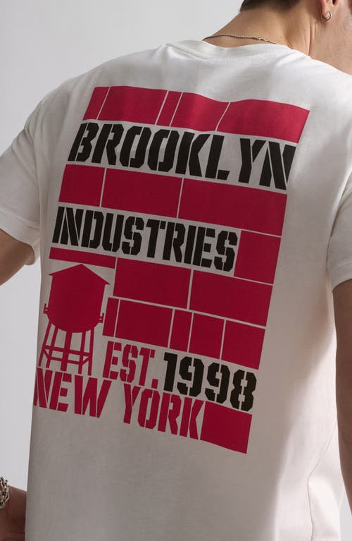 Brooklyn Industries Logo Cotton Graphic T-shirt In Blue