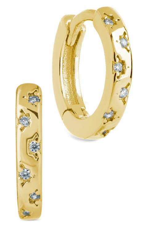 Domenica Celestial Charm Huggie Hoop Earrings