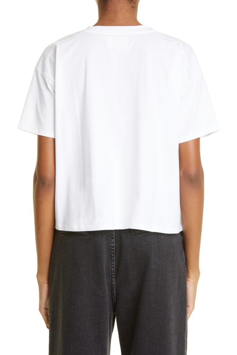 Faaa V-Neck Cotton T-Shirt, Alternate, color, WHITE