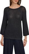 Donna Karan New York Metallic Sheer Sweater