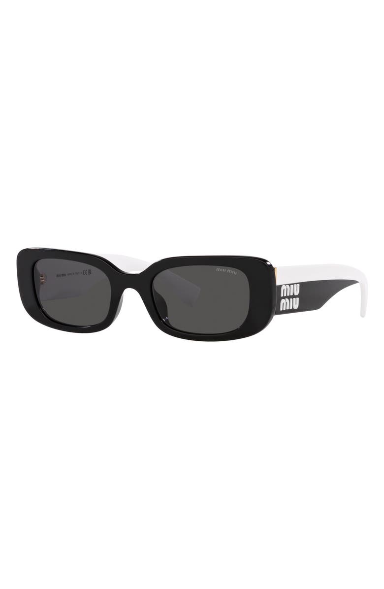 Miu Miu 51mm Rectangular Sunglasses, Alternate, color, 