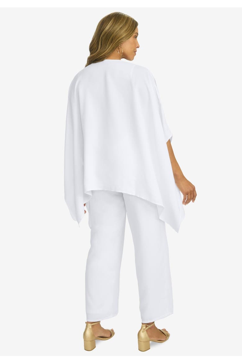 2 Piece Georgette Pantset, Alternate, color, WHITE