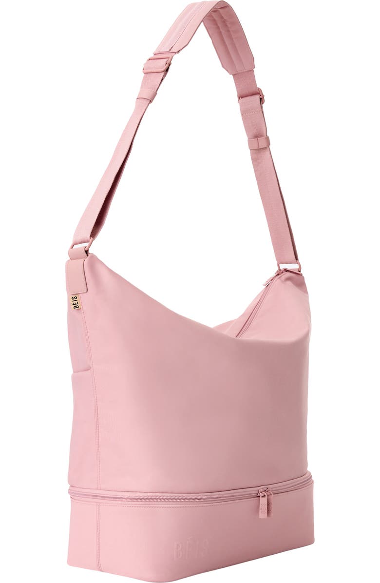 Béis Nylon Shoulder Tote, Alternate, color, Atlas Pink