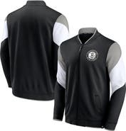 FANATICS Men's Fanatics Branded Black/Gray Brooklyn Nets League Best Performance Full-Zip Jacket