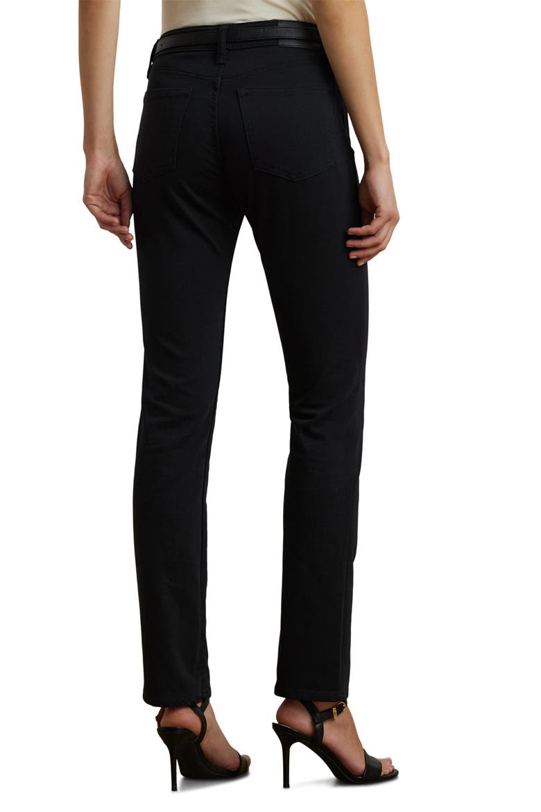 High-Rise Skinny Ankle Jeans, Alternate, color, BLACK