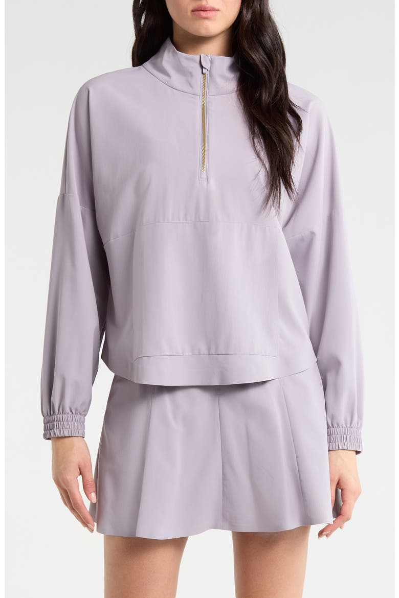 Mirage Water-Repellent Half-Zip Jacket, Main, color, PURPLE SMOKE