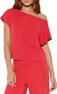 Spiritual Gangster Asha Off the Shoulder Jersey Top
