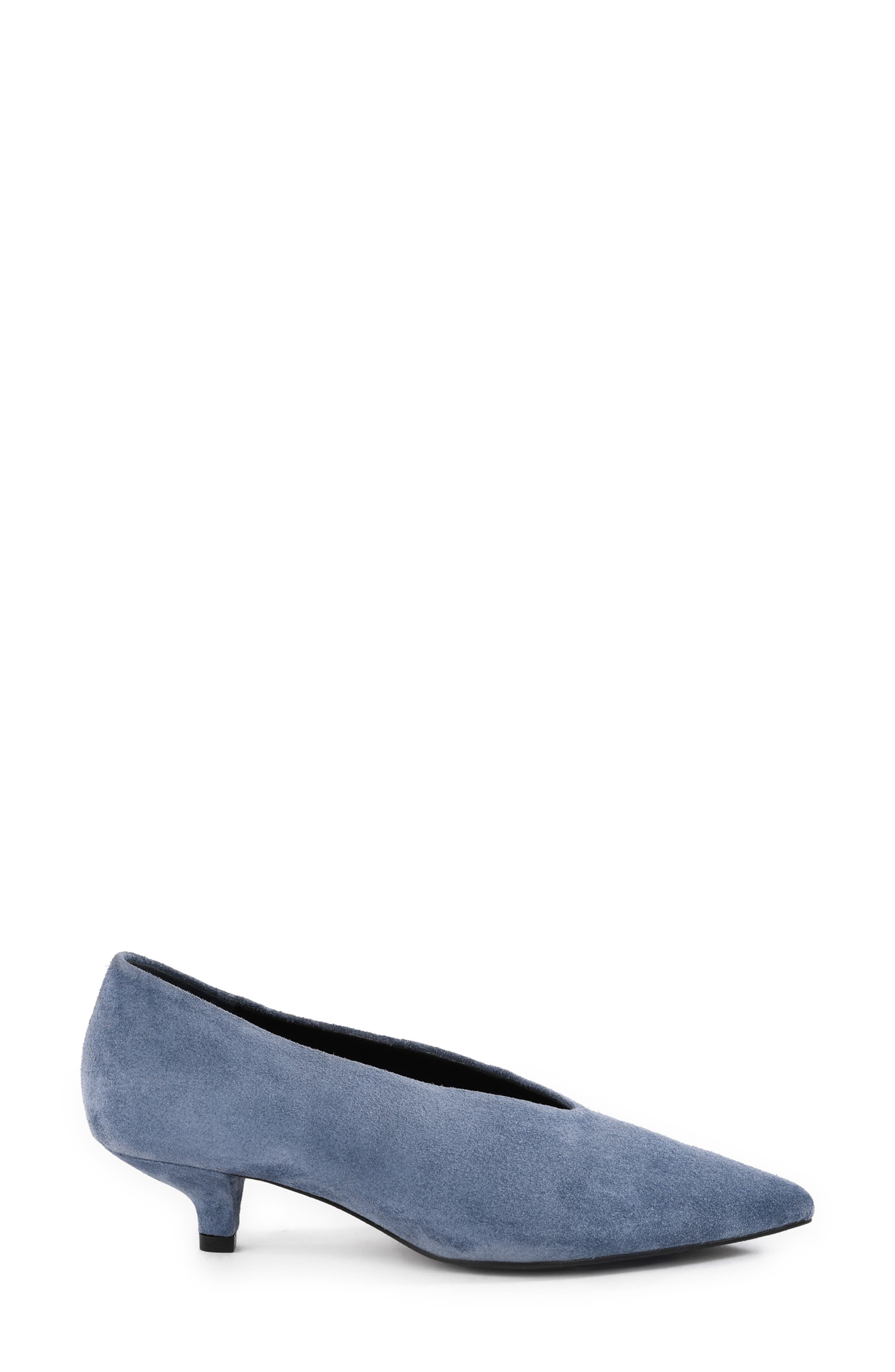 Libertine Pointed Toe Kitten Heel Pump, Alternate, color, BLUE