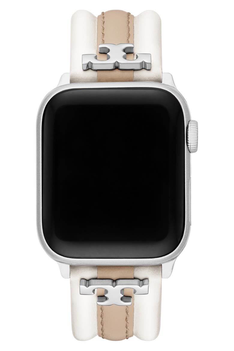 Kira Leather Apple Watch® Strap, 20mm (Nordstrom Exclusive), Alternate, color, IVORY