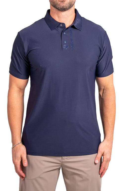 Maceoo Golfascension Stretch Nylon Polo In Blue