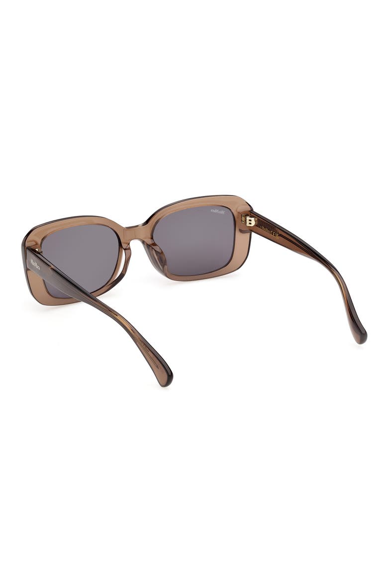 54mm Rectangular Sunglasses, Alternate, color, SHINY LIGHT BROWN / SMOKE