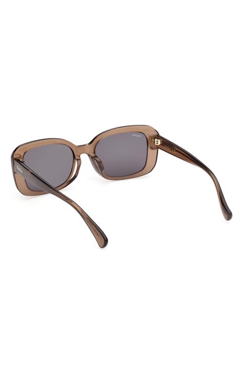 Max Mara 54mm Rectangular Sunglasses In Brown