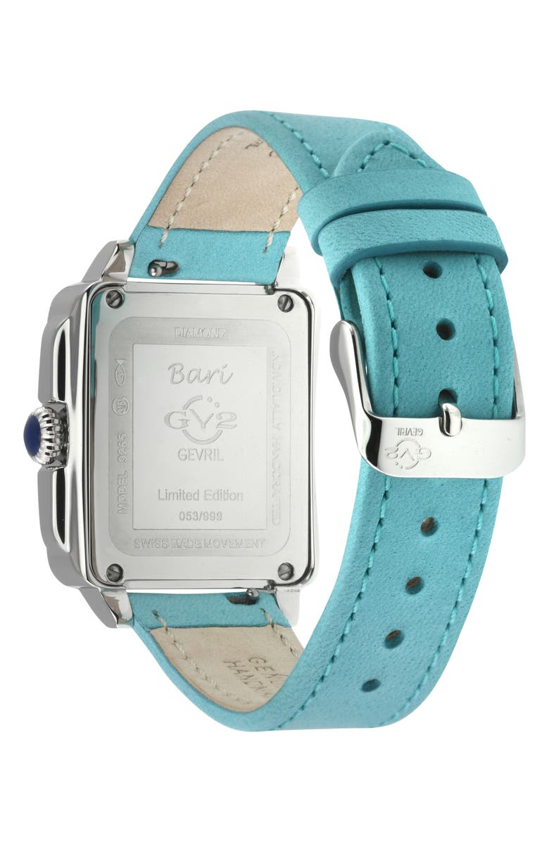 GV2 Bari Viva Mother-of-Pearl Dial Diamond Watch, 34mm - 0.02ct., Alternate, color, Blue