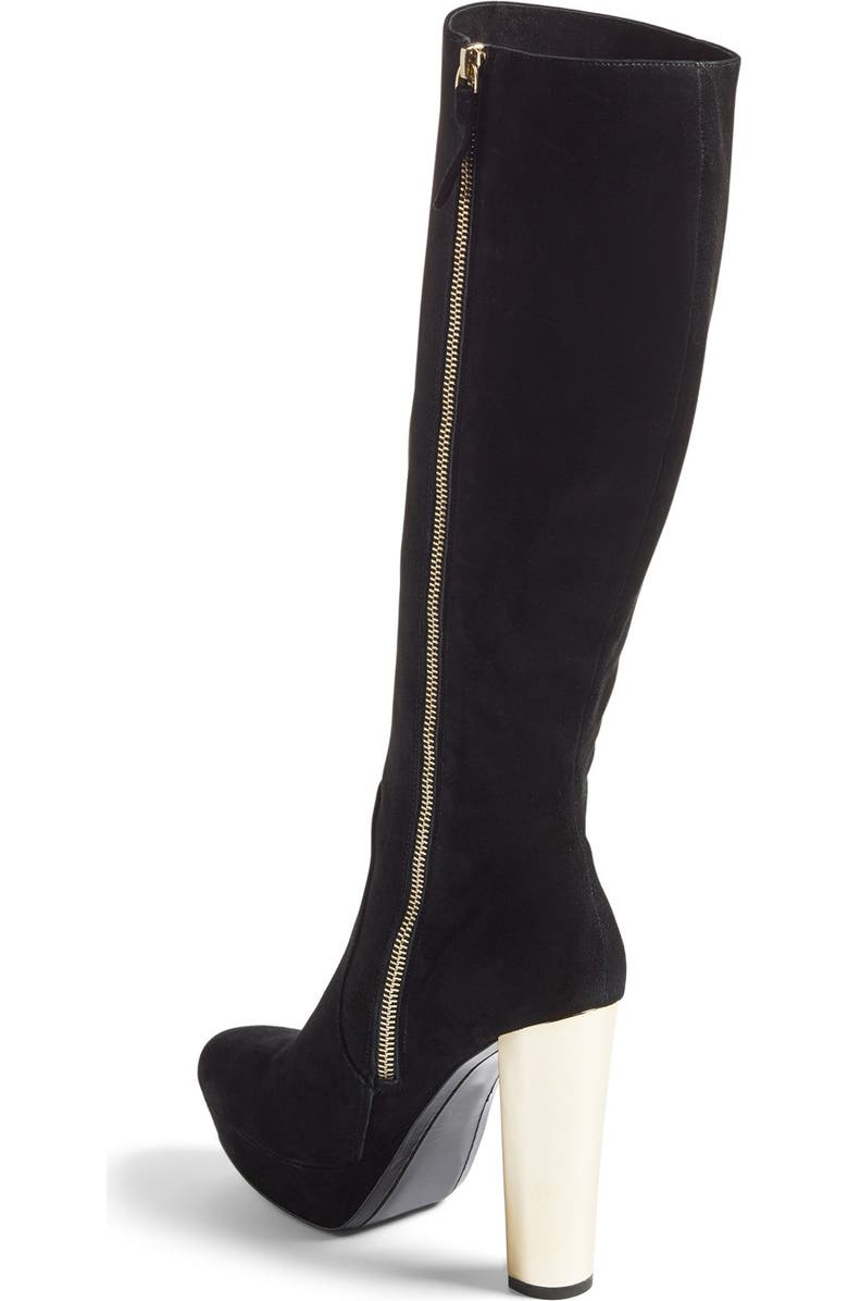 Alice + Olivia 'Hayes' Round Toe Platform Boot, Alternate, color,