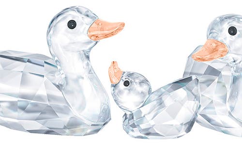 Swarovski Set Of 3 Peaceful Country Duck Crystal Figurines In Transparent