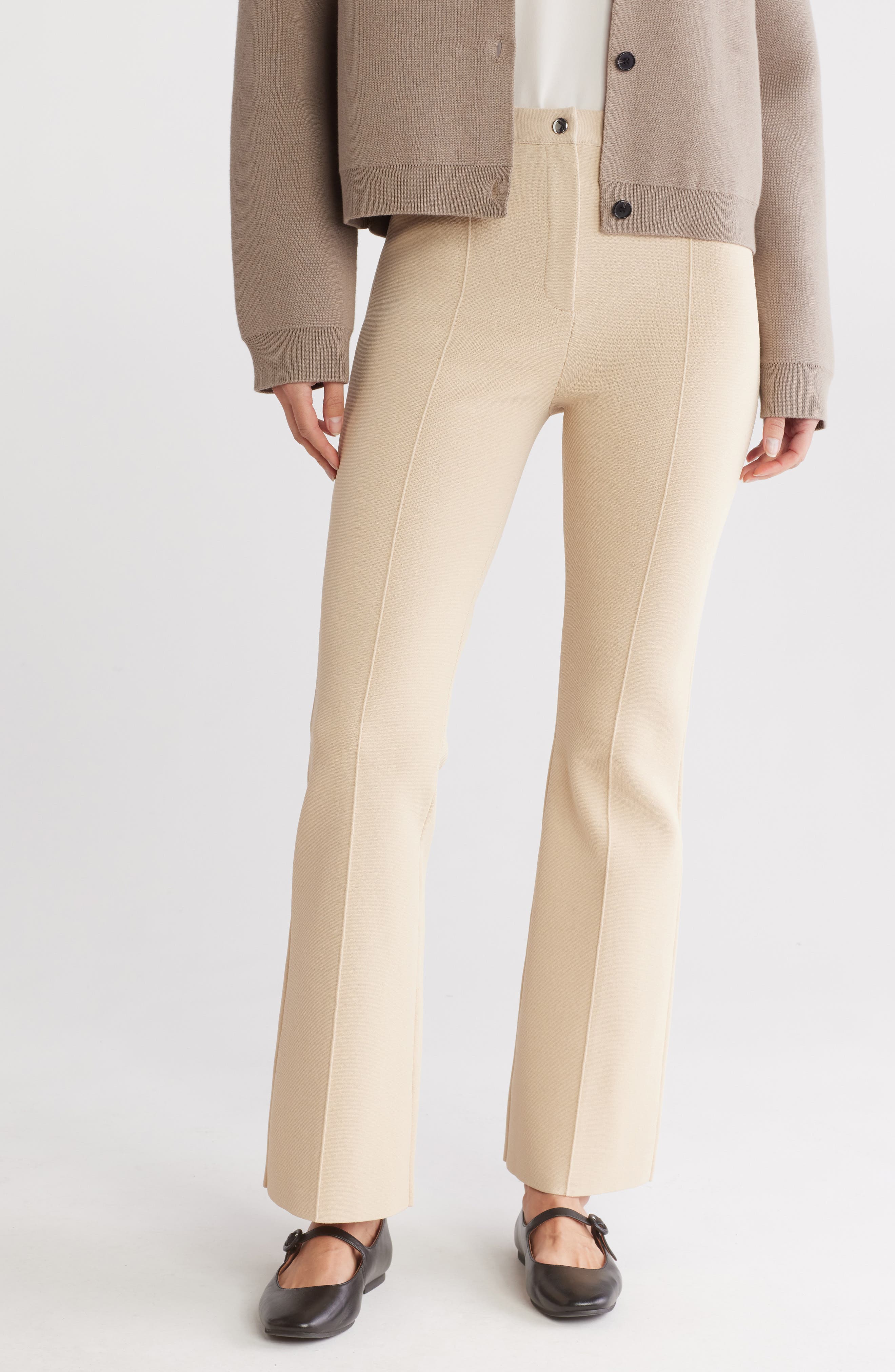 Theory Compact Crepe Flare Pants