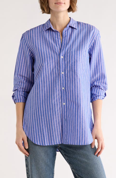 Relaxed Fit Cotton Button-Up Shirt