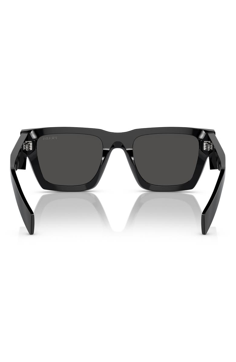 Prada 50mm Pillow Sunglasses, Alternate, color, Black