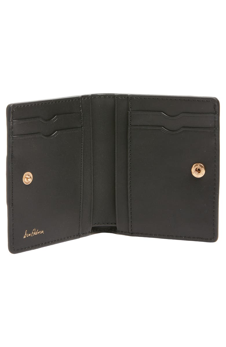 Sam Edelman Harper Monogram Faux Leather Bifold Wallet, Alternate, color, Black