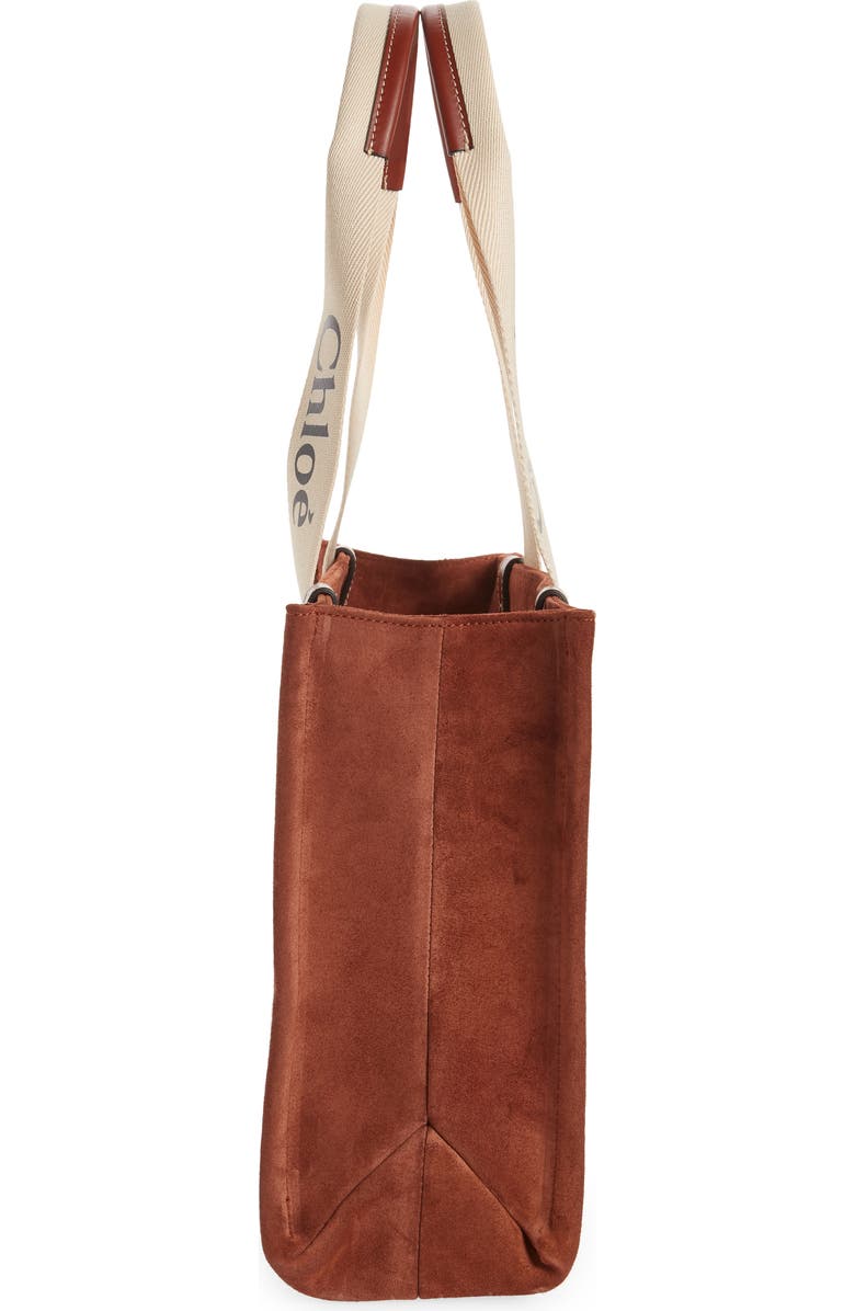 Chloé Medium Woody Suede Tote, Alternate, color,