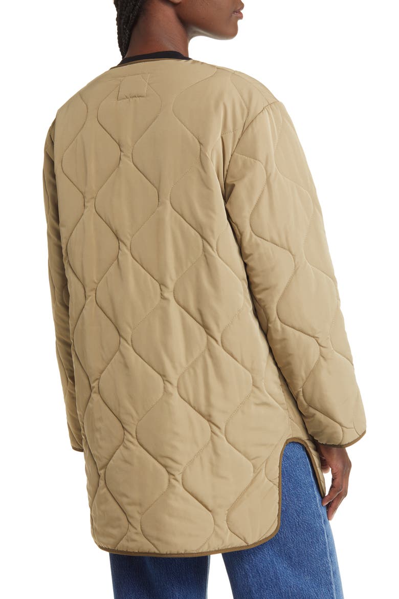 Elin Oversize Quilted Jacket, Alternate, color, SAGE
