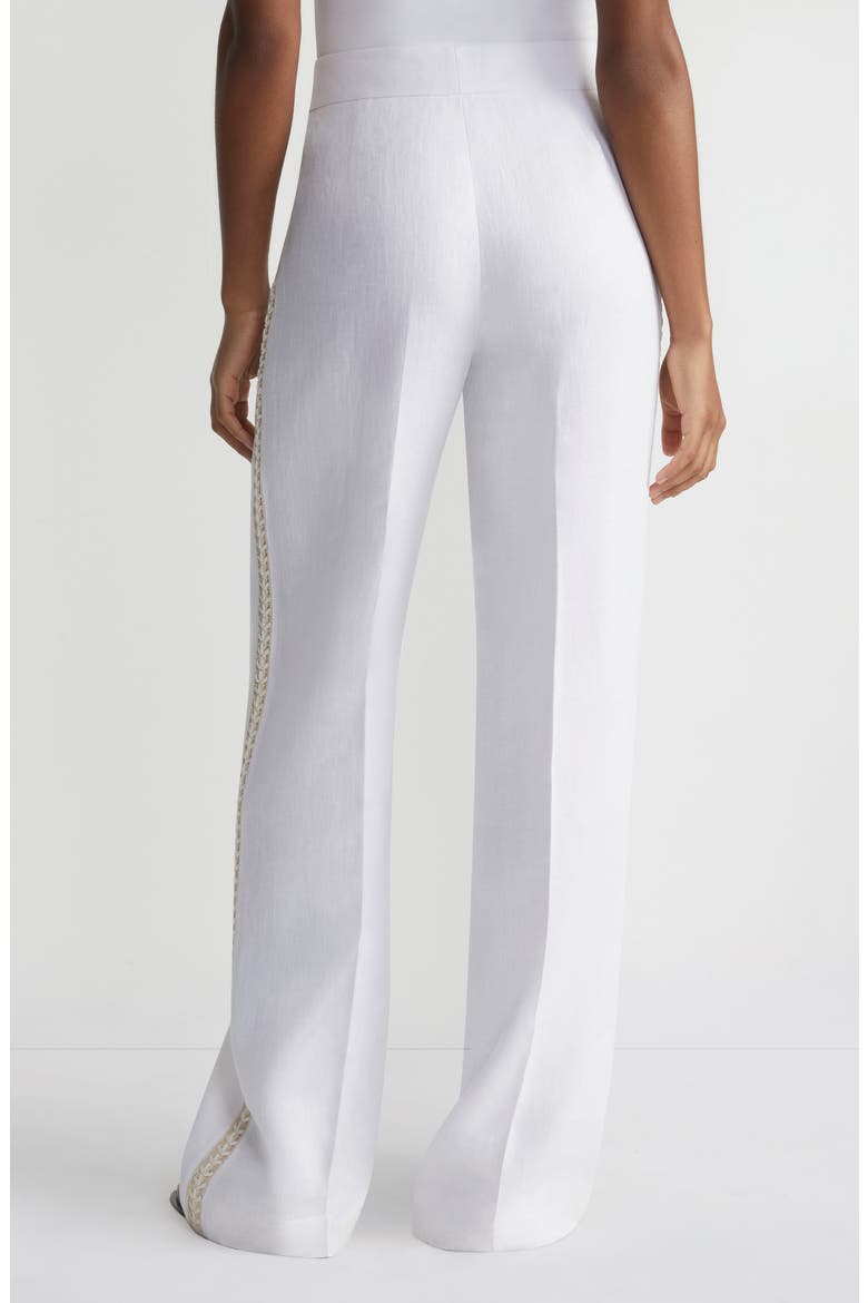 Sullivan Crochet Outseam Linen Pants, Alternate, color, WHITE