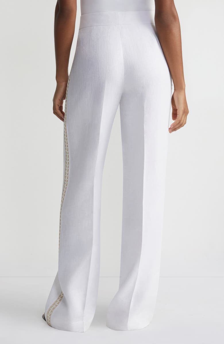Lafayette 148 New York Sullivan Crochet Outseam Linen Pants, Alternate, color,