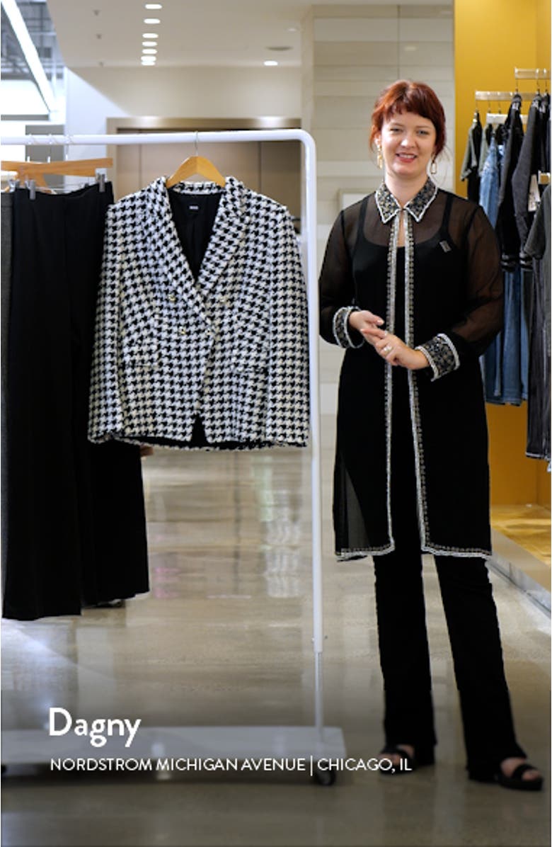 Jia Houndstooth Double Breasted Blazer, sales video thumbnail