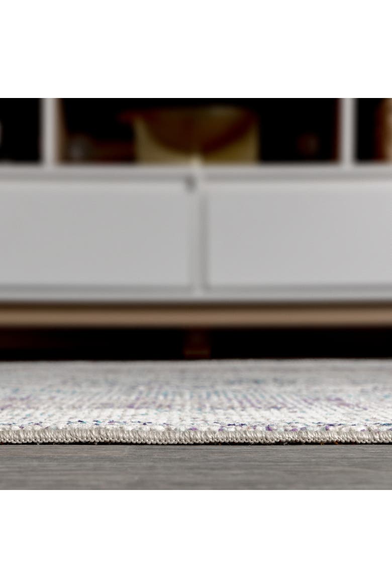 Ankara Vintage Medallion Area Rug, Alternate, color, Gray/Ivory