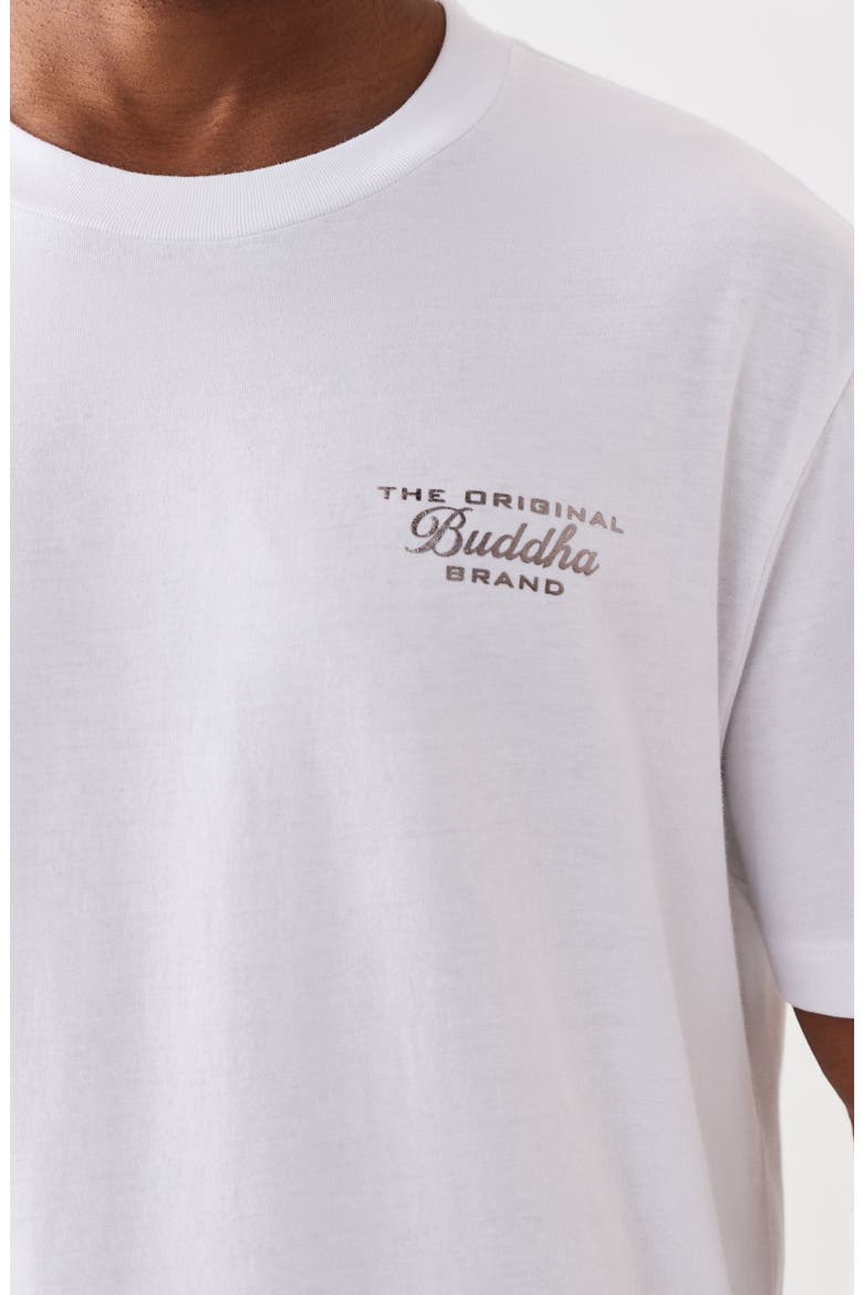 Envision Script Buddha Graphic T-Shirt, Alternate, color, OPTIC WHITE