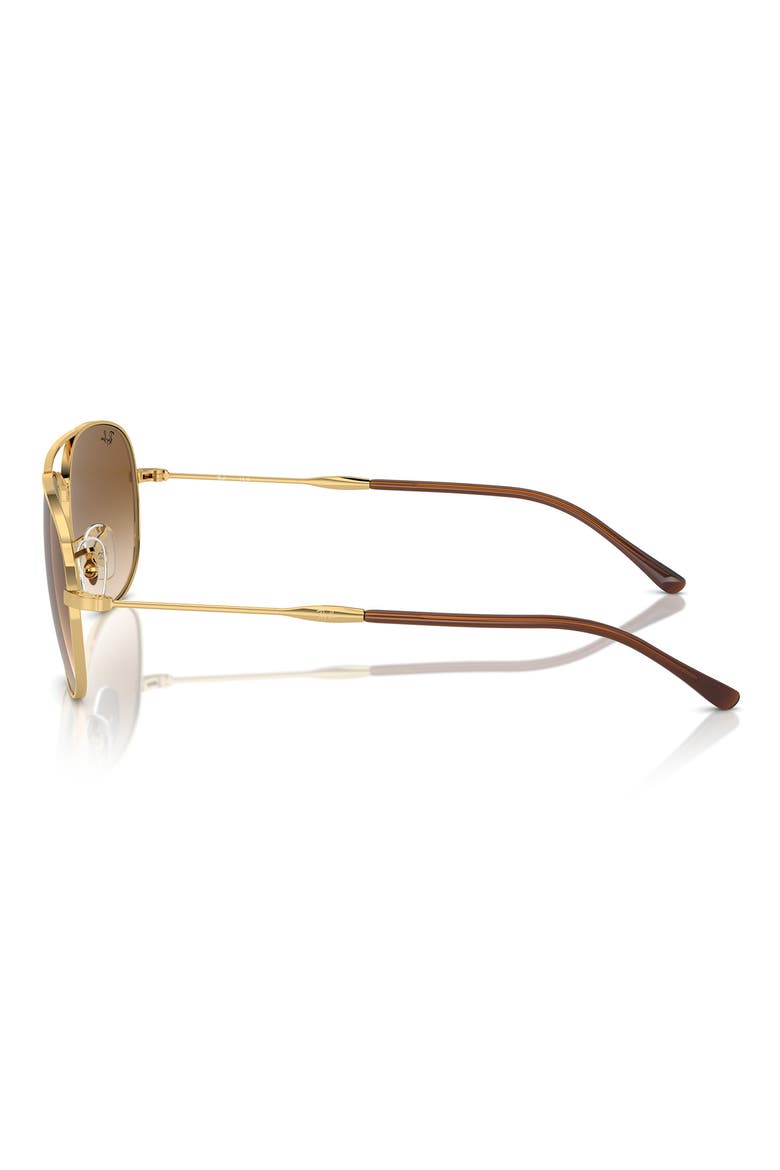Bain Bridge 57mm Pillow Gradient Aviator Sunglasses, Alternate, color, GOLD FLASH