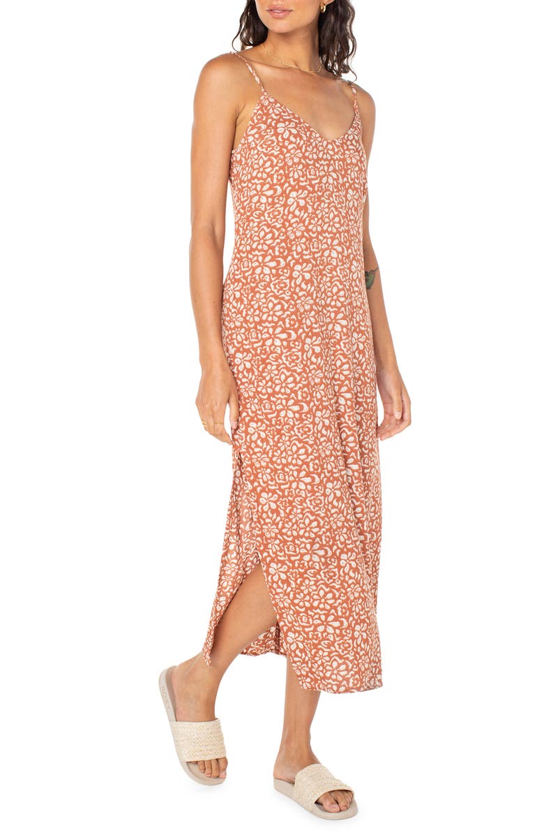 Roxy Stay Sunny Floral Slipdress, Alternate, color, 