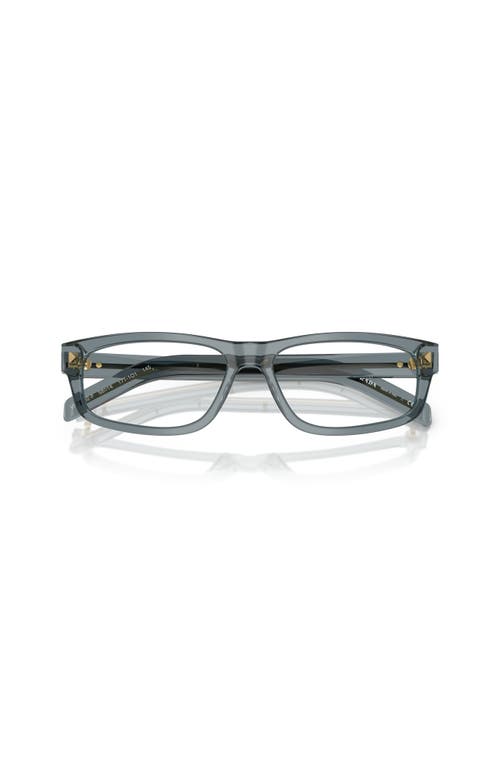 Prada 58mm Rectangle Optical Glasses In Gray