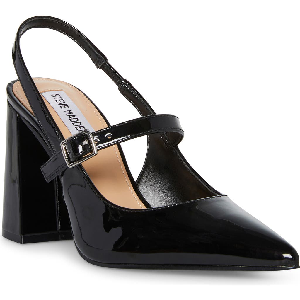 Steve Madden Maegan Pointed Toe Slingback Pump In Black