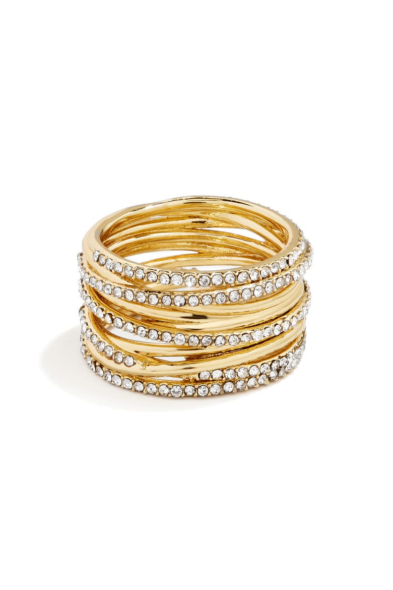 Jamila Crystal Multiband Ring, Main, color, GOLD