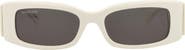 Balenciaga 56mm Novelty Rectangular Sunglasses