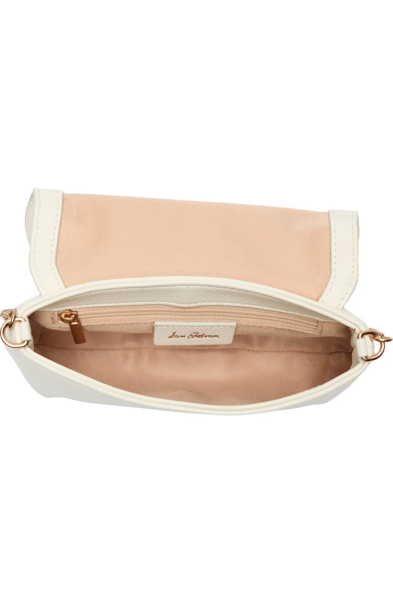 Sam Edelman Jasmine Small Flap Shoulder Bag, Alternate, color, Milky White