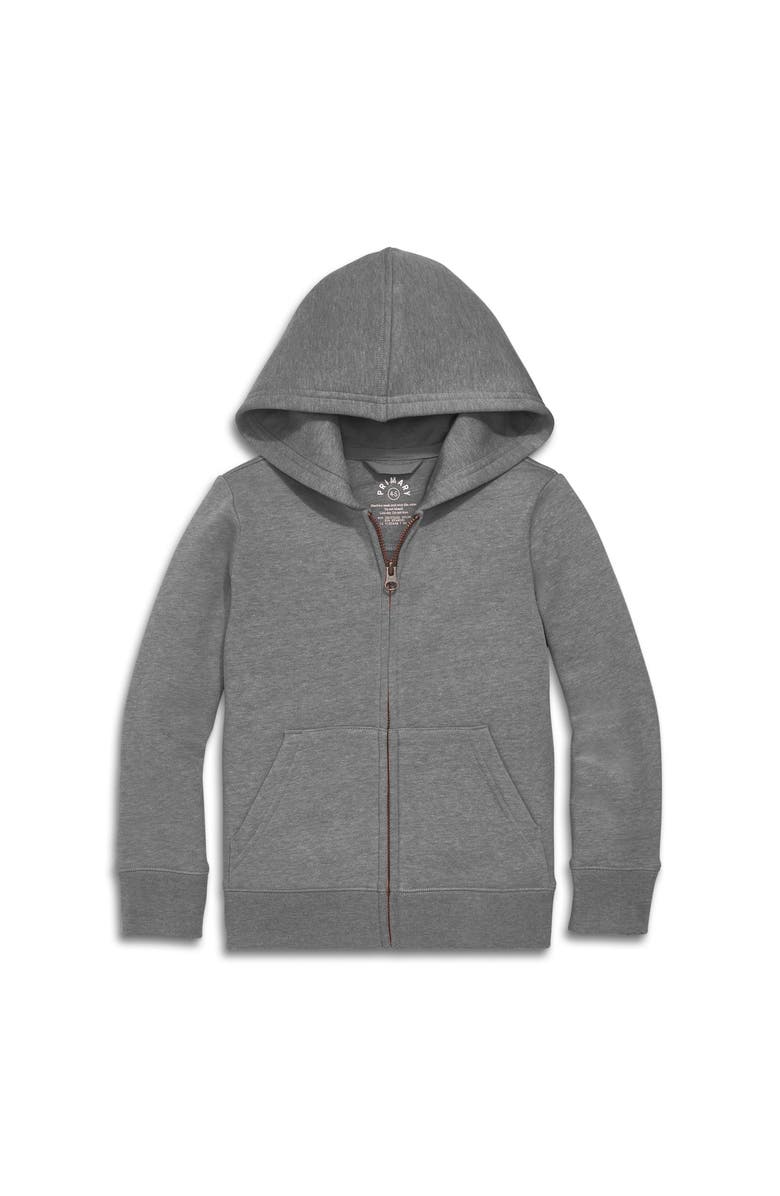 Primary Cozy Fleece Zip Hoodie, Main, color, Heather Black