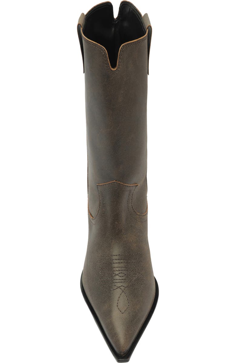 Schutz Ashley Pointed Toe Western Boot, Alternate, color, Black