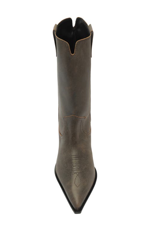 Schutz Ashley Pointed Toe Western Boot In Brown
