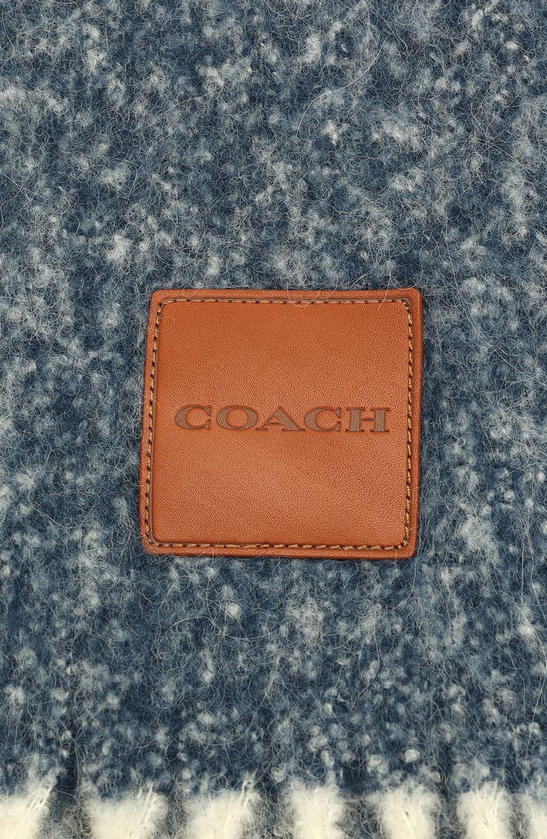 COACH Alpaca Blend Ombré Muff Scarf, Alternate, color, Navy Multi