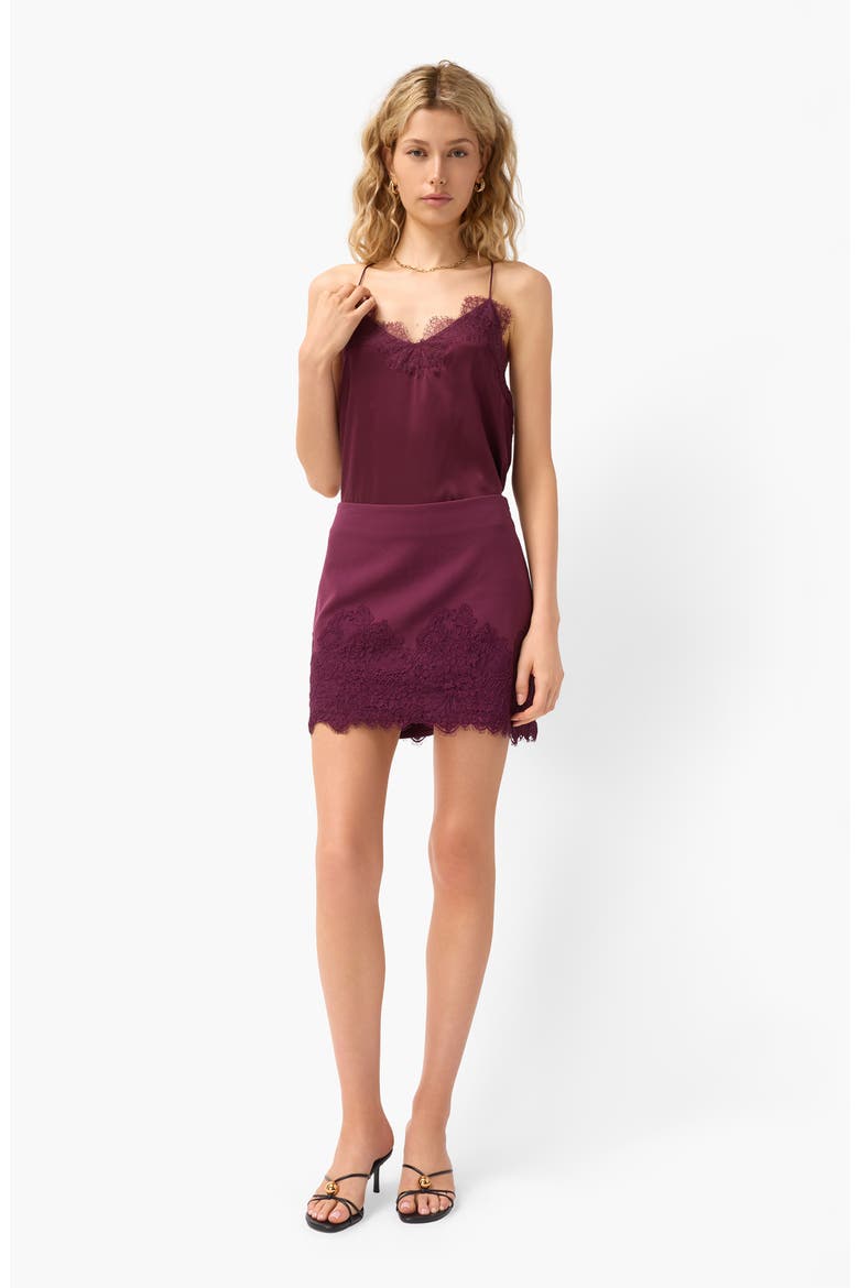 The Racer Lace Trim Silk Camisole, Alternate, color, BLACKBERRY