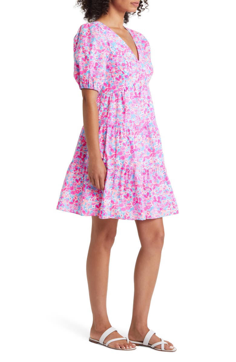 Lilly Pulitzer<sup>®</sup> Nalani Puff Sleeve Tiered Cotton Dress, Alternate, color,
