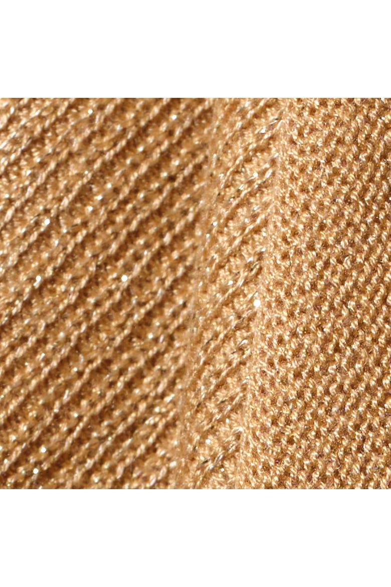 Shine Border Tissue Weight Ruana, Alternate, color, Birch Tan/Gold