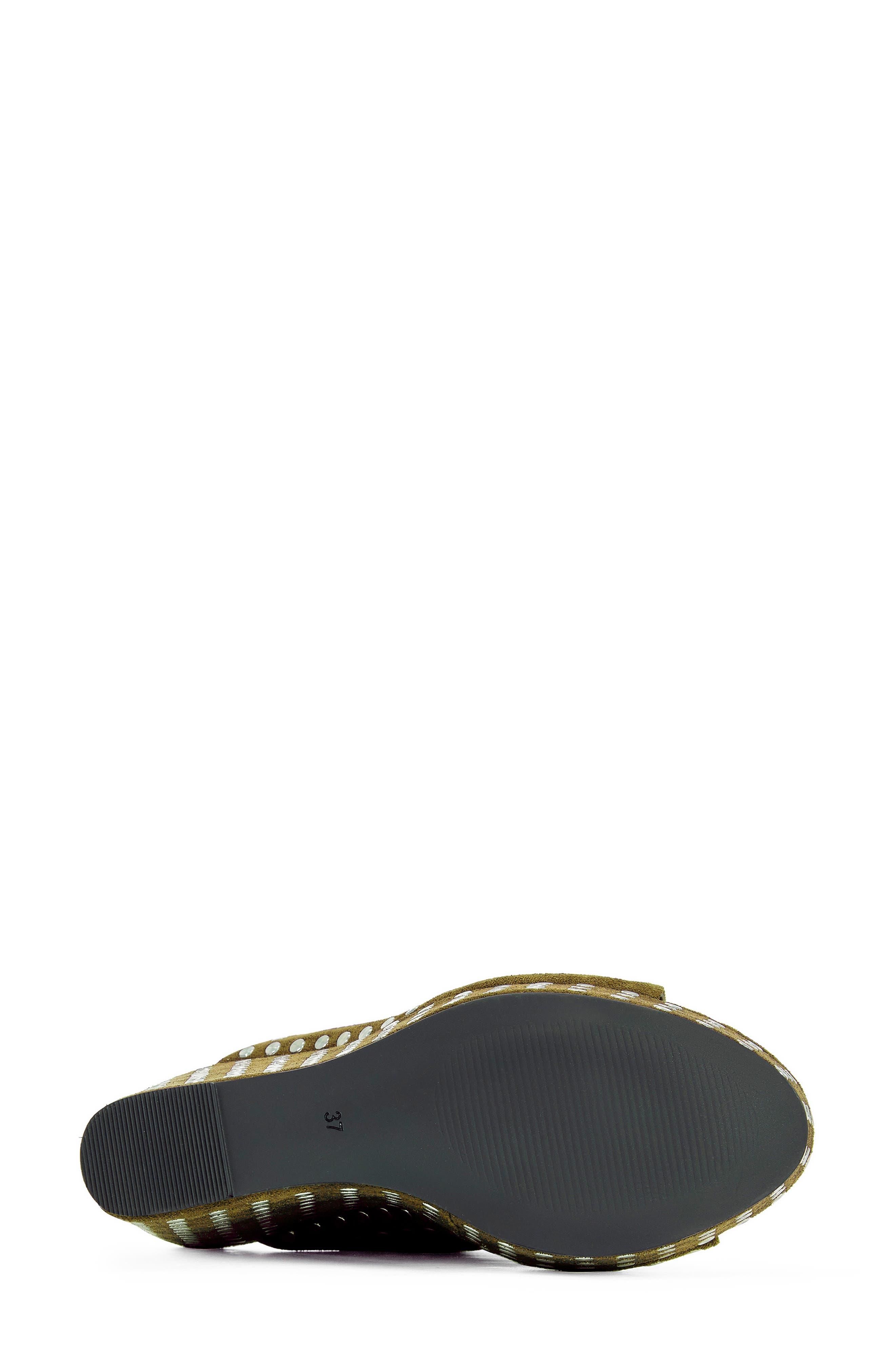 Mirova Studded Wedge Sandal, Alternate, color, OLIVE