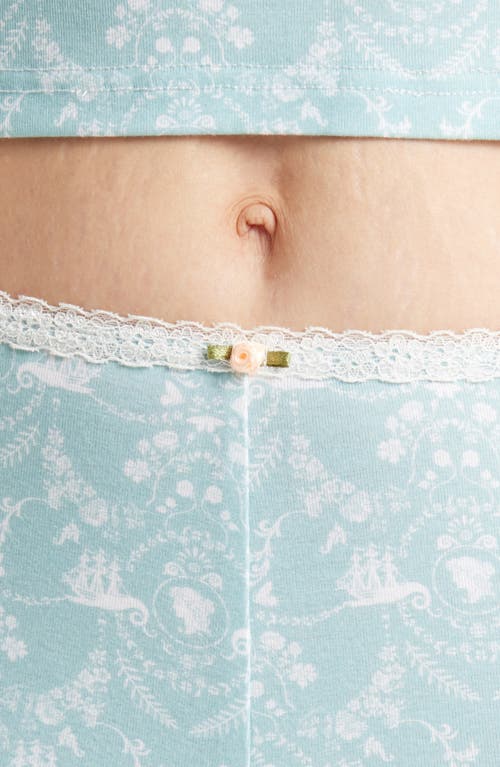 Kilo Brava Lace Trim Stretch Modal Flare Pants In Lady Of The Sea