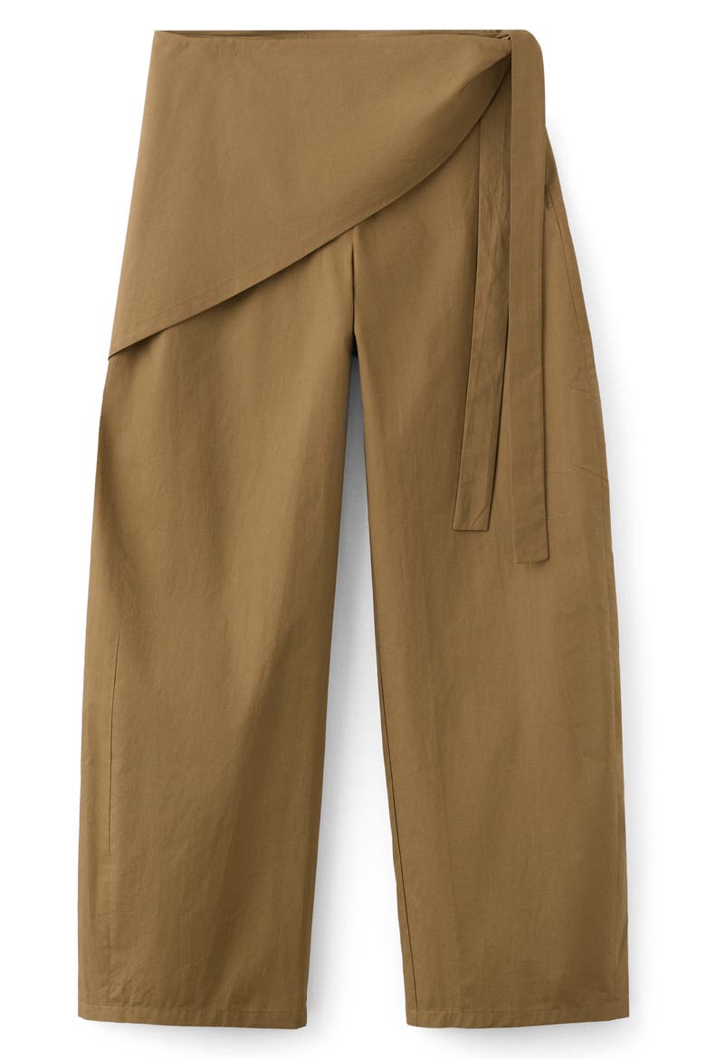 Belted Wide Leg Pants, Alternate, color, KHAKI GREEN